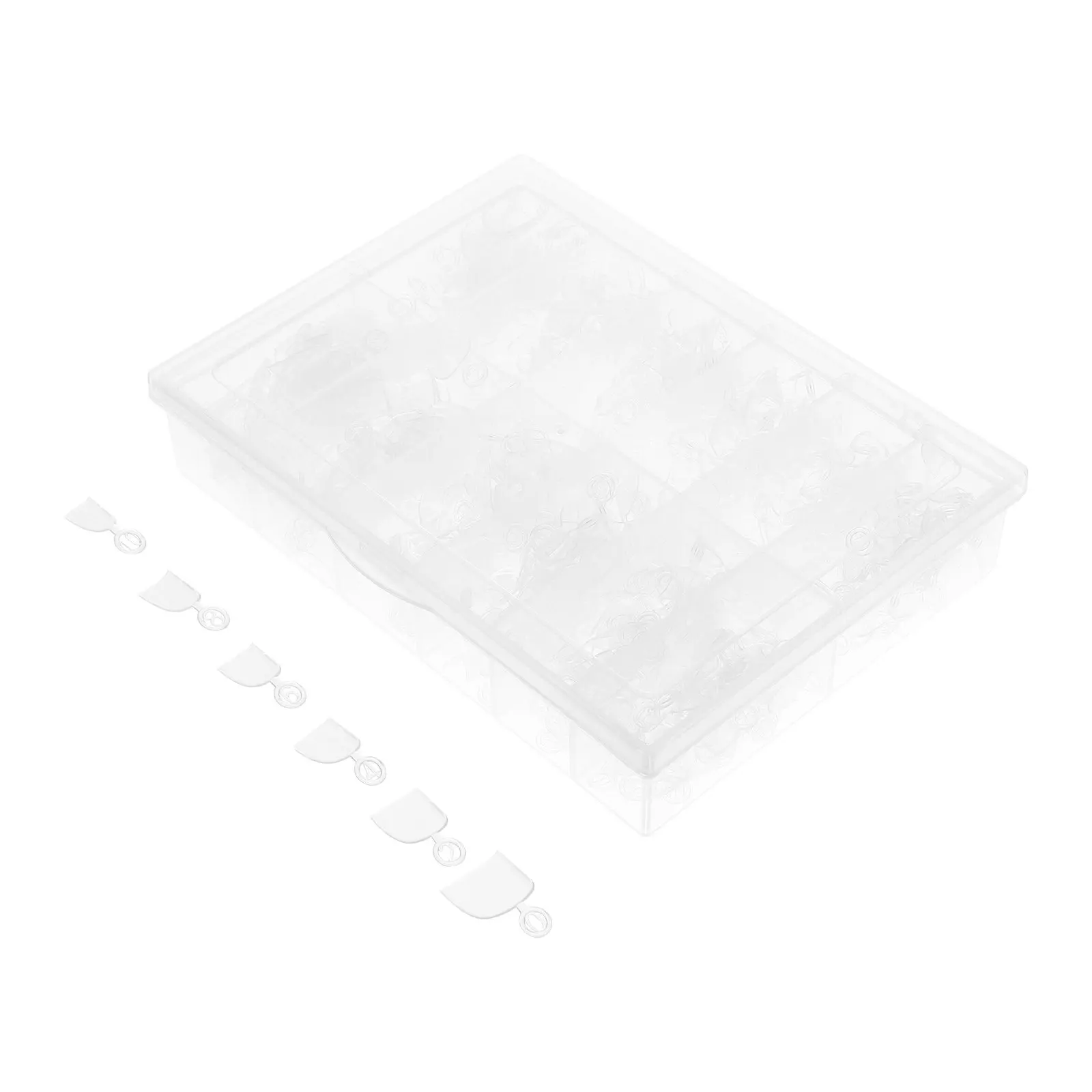 

600Pcs French Style False Nails Full Cover Waterproof Fake Nail Tips Short Oval Coffin Artificial Fingernails for Manicure