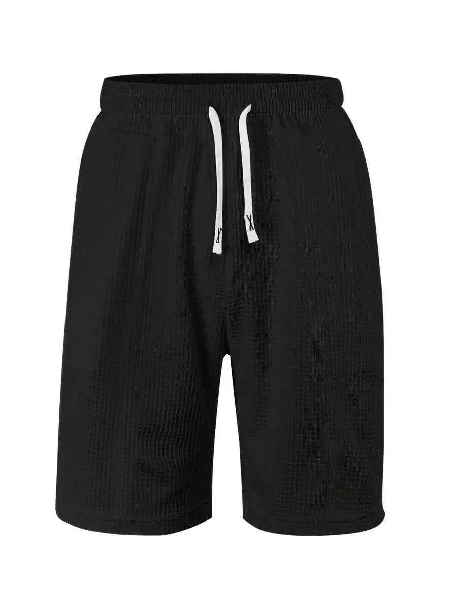 

Mens Quick Dry Waffle Texture Casual Shorts