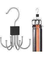 Multi purpose clothes hanger, 360 degree rotatable metal clothes with 6 claw hooks, belt hangers, wardrobe hangers, scarf racks,