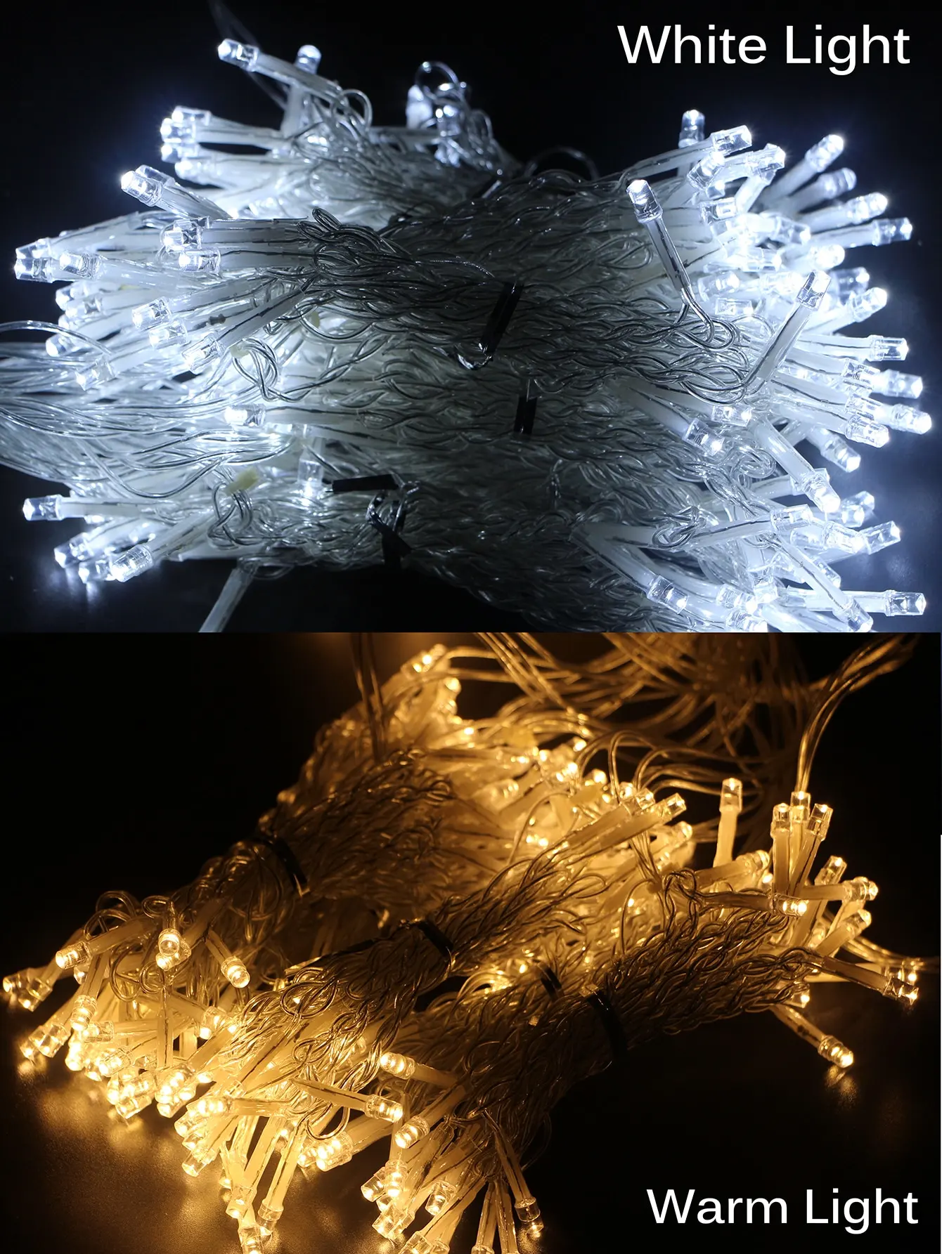 سلسلة أضواء ستارة LED تعمل بالبطارية لعيد الميلاد والعام الجديد وحفلات الزفاف والحديقة المنزلية