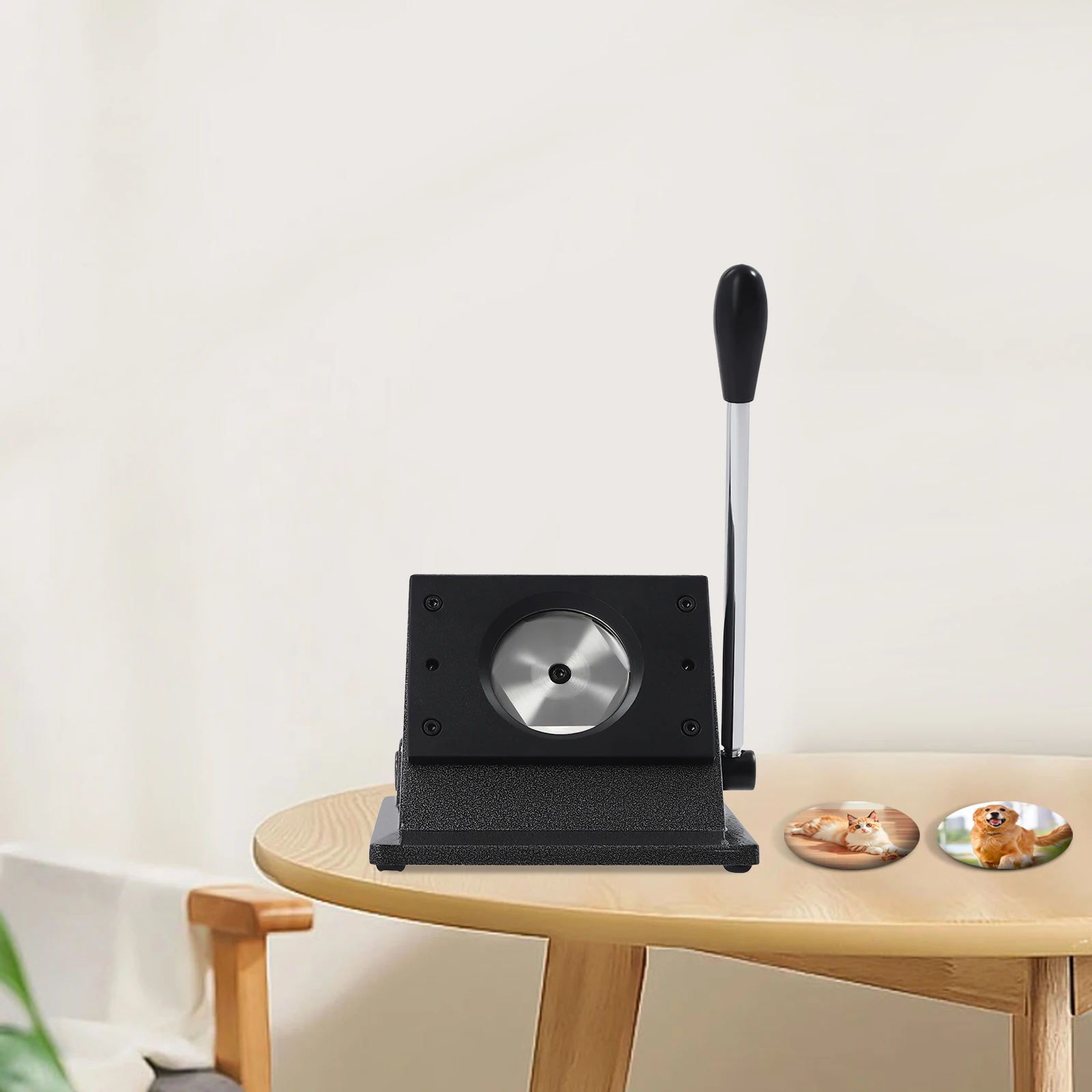 

58mm Button Press Circuit Cutter for Precise Cutting of Paper, Carton, Leather Badge Button Press Machine Ideal for Buttons DIY