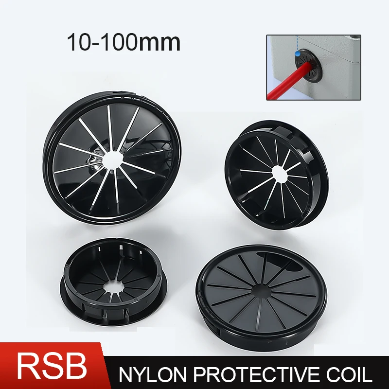 PA Nylon RSB Buckle Type Plum Blossom Shaped Wire Protection Cover Anti Cutting Wire Loop No Demolition Wire Protection Cover