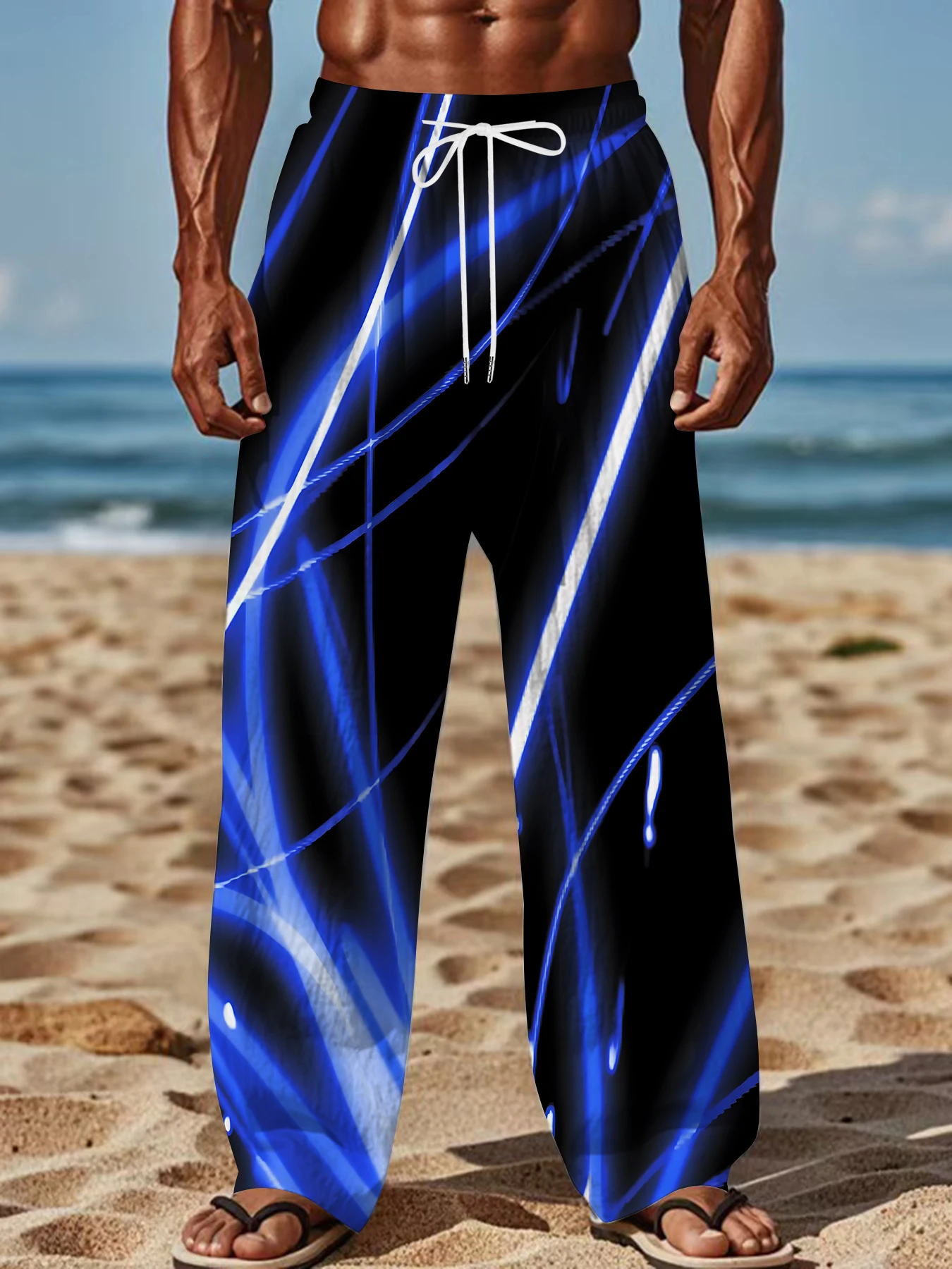 

Men's Straight Leg Pants Casual Skull Print Halloween Easter Themed Comfortable Outdoor Fashion Trousers