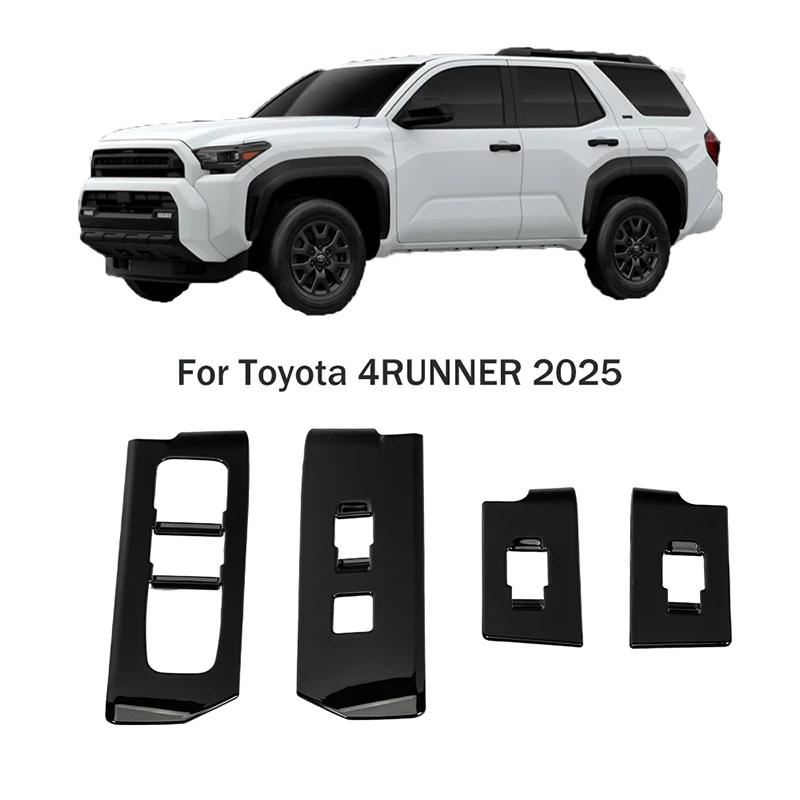 

Для Toyota 4Runner 2025 ABS материал внутренняя дверная ручка боковое окно переключатель рамка крышка отделка автомобильные аксессуары карбоновый вид 4 шт.