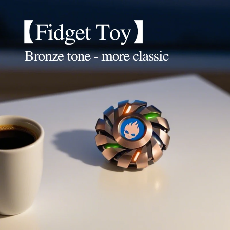 Jouet edc fidget Spinner lumineux tout en métal – Mini ensemble gyroscopique intelligent pour soulager le stress et la mise au point, cadeau pour adultes et enfants