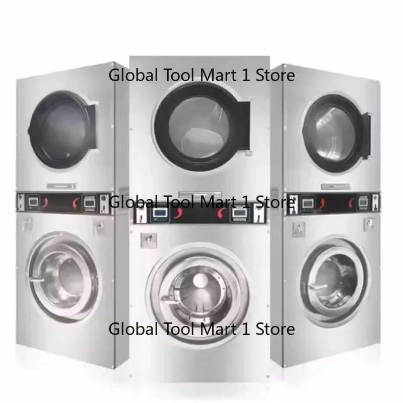 【2026】Fully Automatic Commercial Laundry Washing Machine Stack Washer Dryer Coin Operated With Dryer For Self Service Laundry Sh