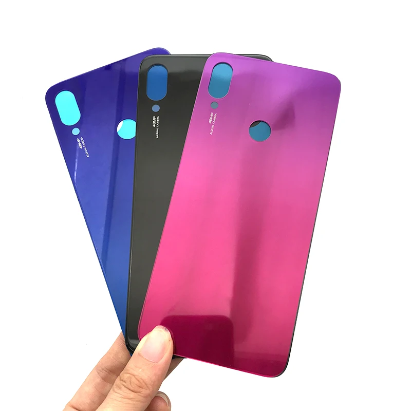 

20PCS For Xiaomi Redmi Note 7 Back Battery Cover Door Glass Panel Rear Door Housing Case With Glue Adhesive For Redmi Note 7 Pro
