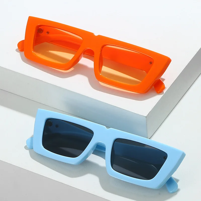 Small frame square personalised temples X modelling sunglasses ladies daily streetwear accessories men\'s UV protection driving