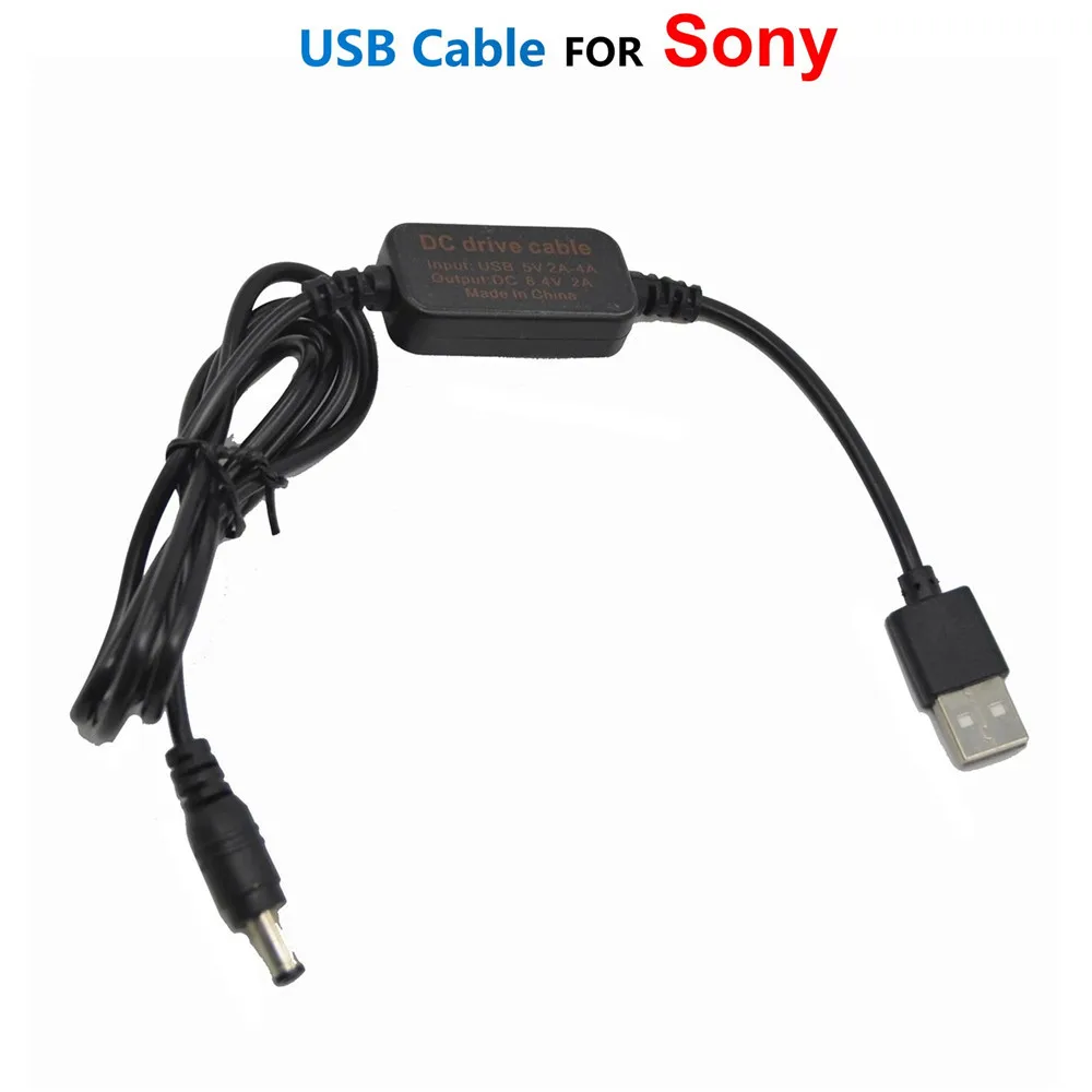 

NP-FW50 Fake Battery DC Drive 8.4V Power Bank USB Cable For Sony NEX-3 NEX-5 NEX-7 SLT-A55 SLT-A35 a7 a7R a7II a6000 a3000