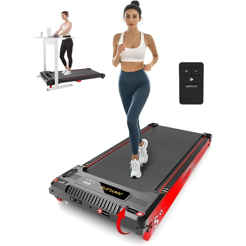 Walking Pad Treadmill, Anylife Incline Walking Pad Under Desk Treadmill 330lb Capacity, 2.5HP Portable Treadmills for Home,