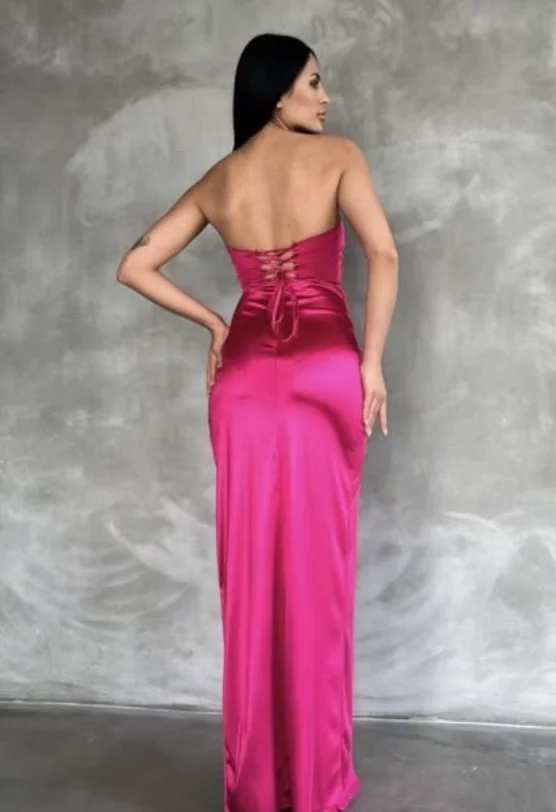High Quality Customized Sweetheart Floor Length Back Strap Sleeveless Vestidos Elegantes Para Mujer Lowime Evening Dress فساتين
