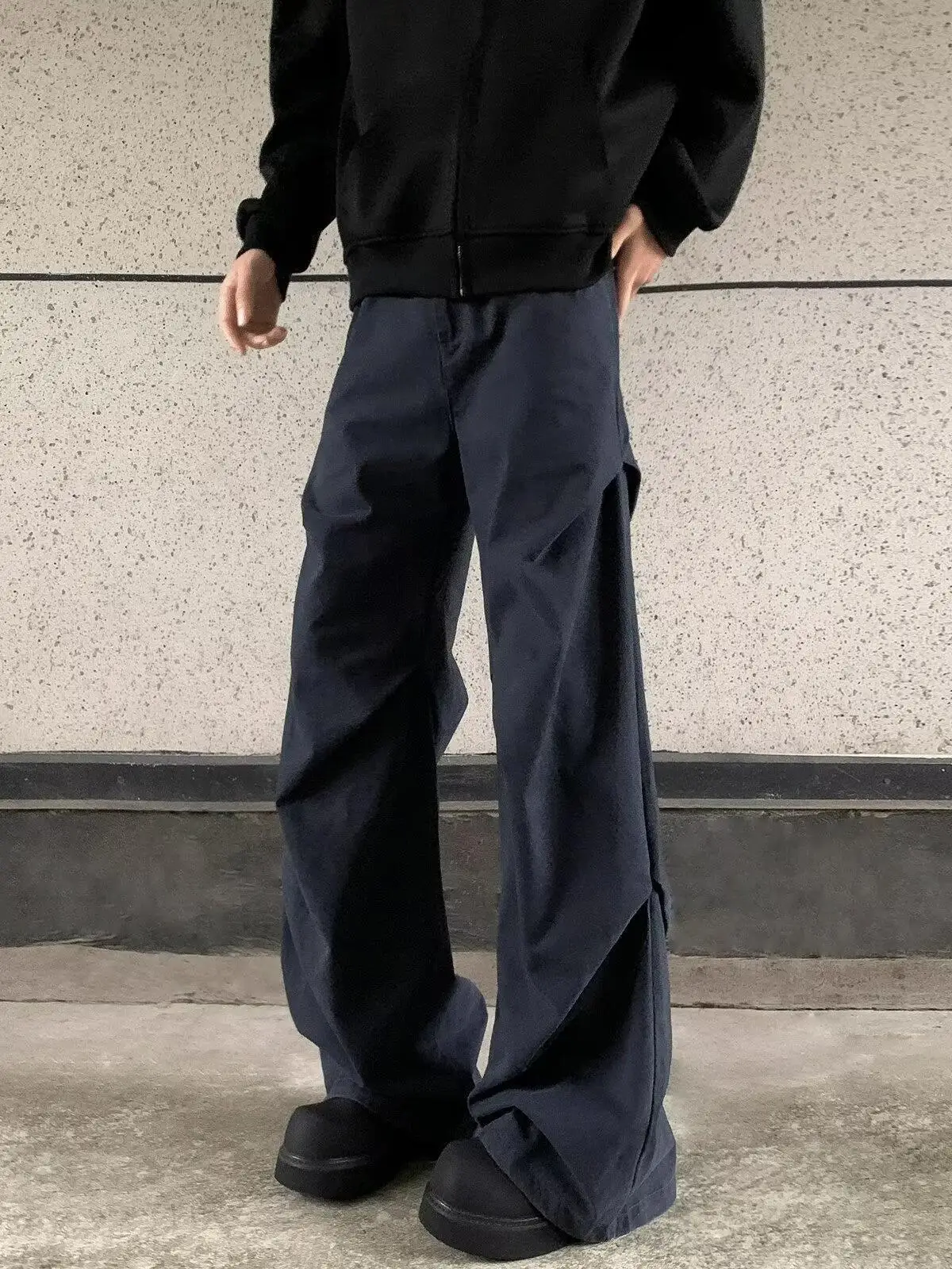 

Мужские широкие рабочие брюки в американском ретро-стиле, модные свободные прямые повседневные брюки из чистого хлопка, износостойкие, для молодежи