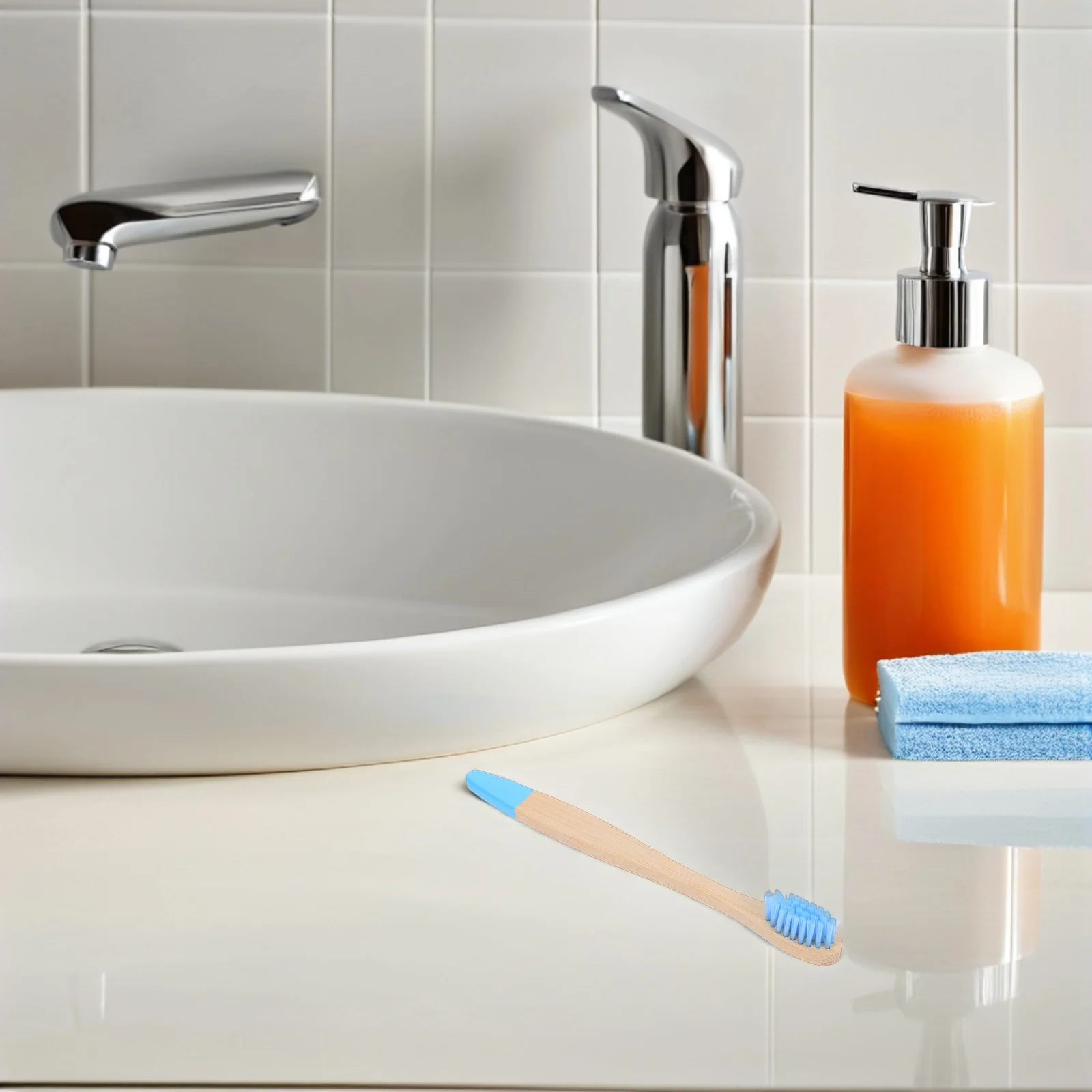 

10Pcs Bamboo Toothbrush Soft Bristles Wooden Handle Colorful Toothbrush for Home Party Travel Daily Oral Cleaning