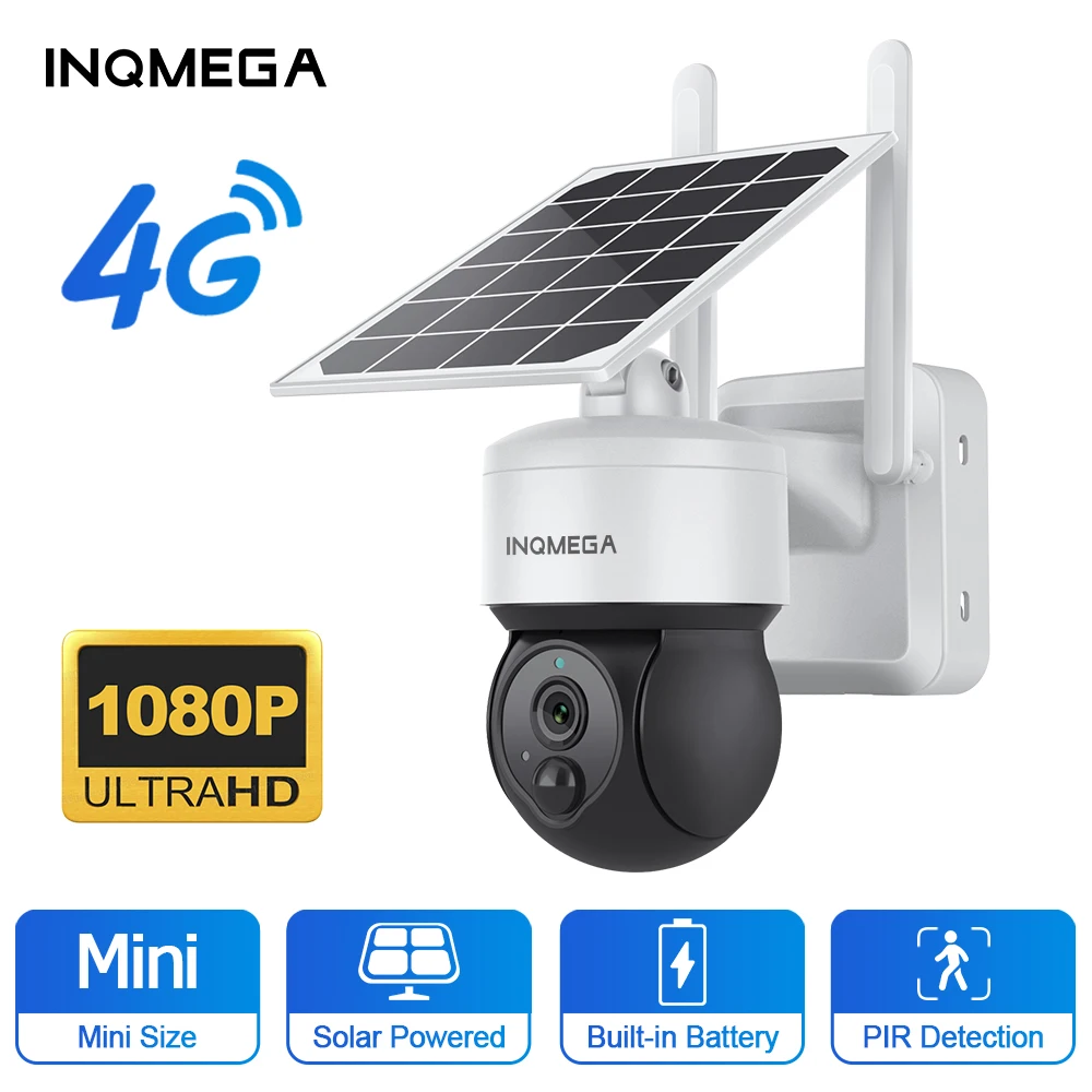 

INQMEGA MINI 4G/WIFI Solar Camera Inner Battery Pack Mobile Tracking Detection Security Protection Video Surveillance CCTV