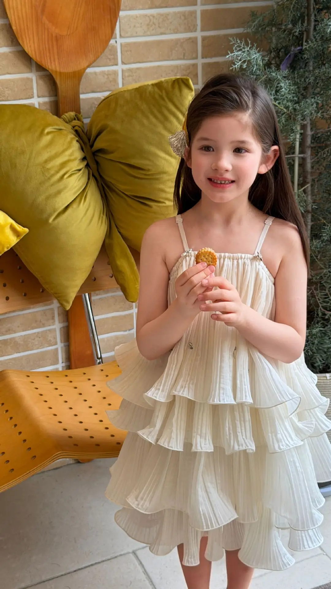 

New Baby Summer Girls Boutique Mesh Sling Flower Dress, Princess Kids Fashion Party Dresses 2-8 T