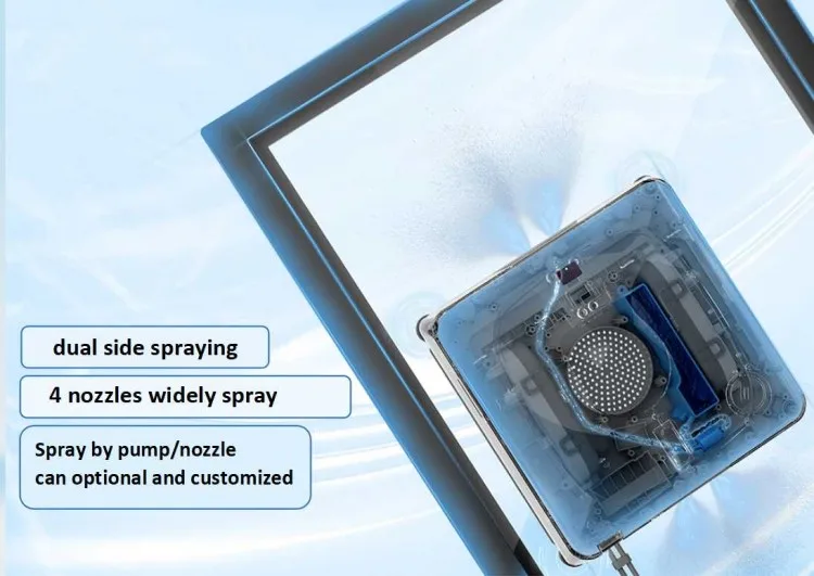 POWERFUL SPRAY Lavavetri elettrico Aspirapolvere Robot ricaricabile Lavavetri Macchina per la pulizia dei vetri