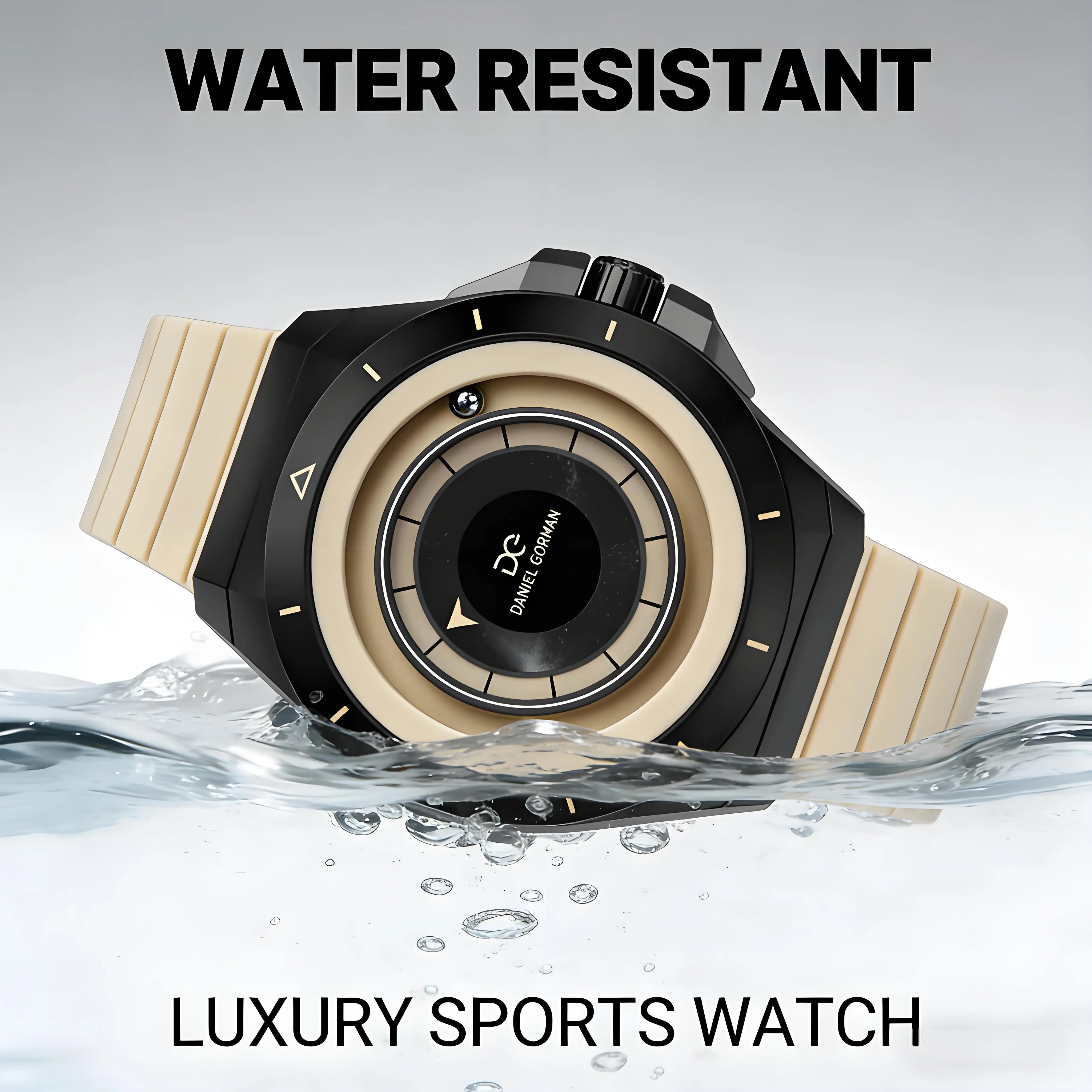 NEW DANIEL GORMAN  Men Quartz Wristwatch Fashion Casual Magnetic suction Luminous Stainless Steel Watch for Men