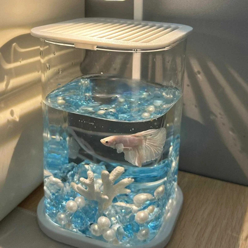 Spezielles Aquarium zur Bekämpfung von Fischen Neues Büro Desktop kleines Aquarium für den Hausgebrauch