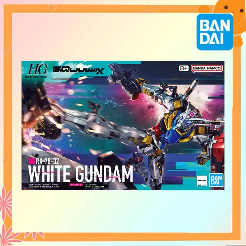 Bandai Officially Licensed Gundam GQuuuuuuX RX-78-02 WHITE GUNDAM Anime Action Figure Assembly Model Toys Collectible Model