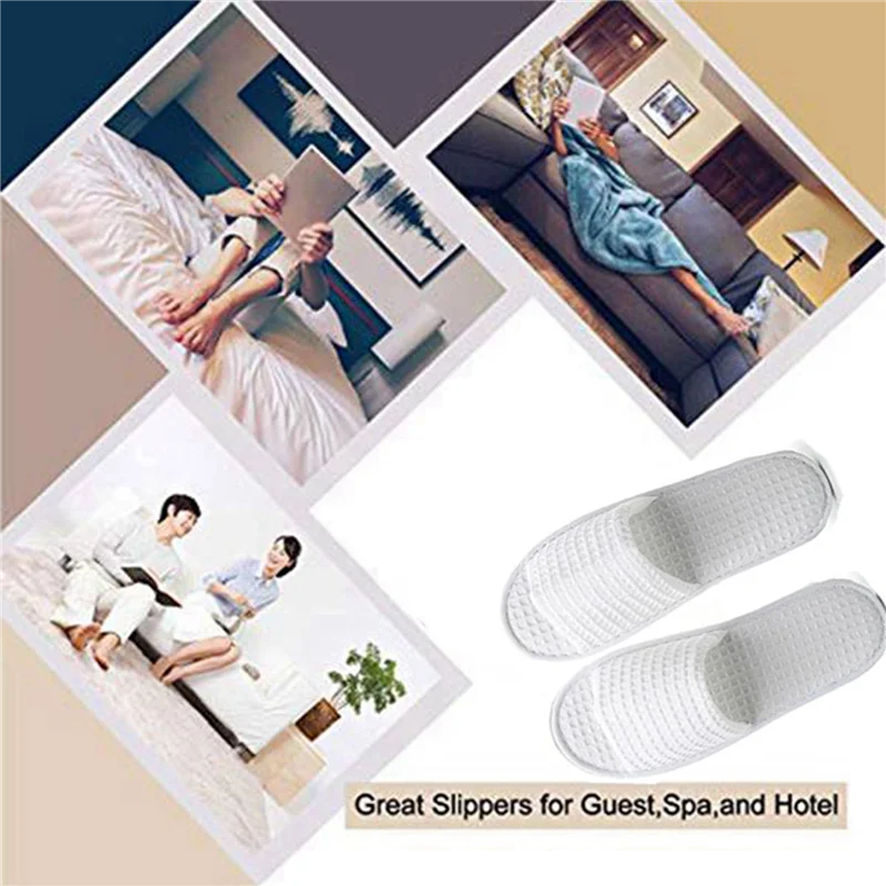 ABRT-Spa Slippers, 15 Pairs Open Toe Toe Disposable Slippers Fit Size For Men And Women For Hotel Home Guest Used