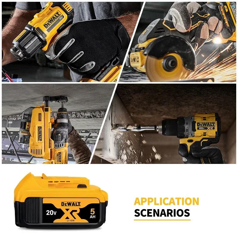 정품 Dewalt 배터리, 전동 공구 배터리, DCB200MAX, DCB606, DCB205, DCB206, DCB209, DCB182, 20V, 60V, 5000mAh