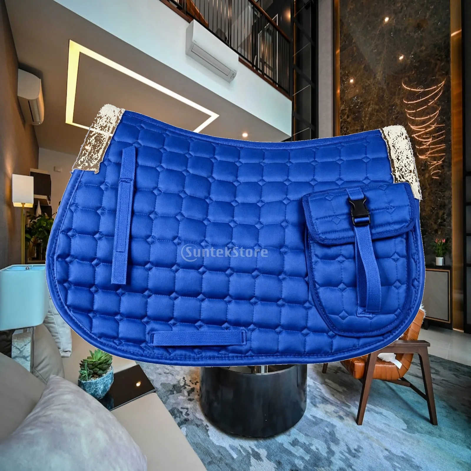 padded-horse-riding-saddle-mat-with-adjustable-strap-for-western-trail-equestrian-competition-use