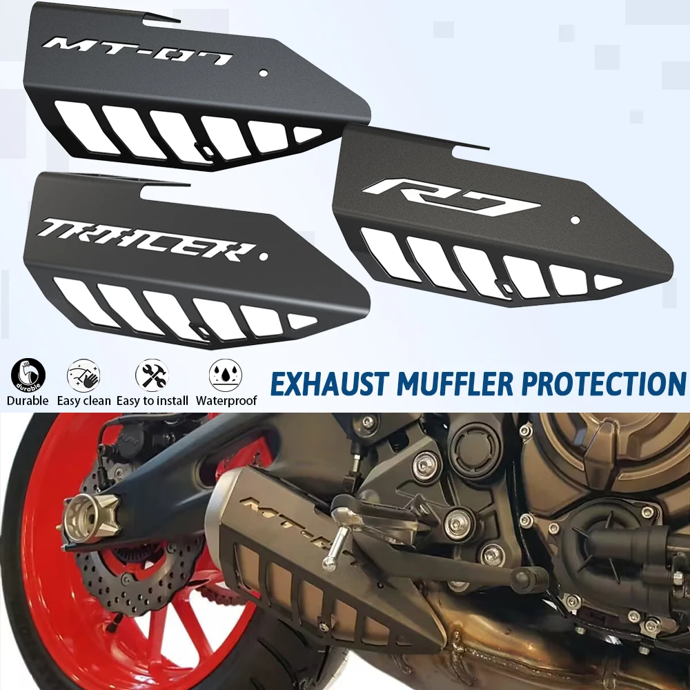 

For YAMAHA MT-07 FZ-07/ABS TRACE YZF R7 2014~2024 2023 2022 Motorcycle Exhaust Pipe Heat Shield Cover Muffler Protector Guard