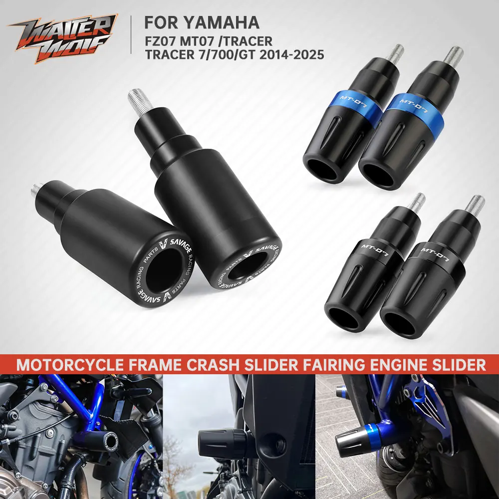 

2025 MT-07 Motorcycle Frame Slider Falling Protection For YAMAHA MT07 FZ MT 07 Tracer 7 /GT 700 /GT 2014-2024 Fairing Sliders