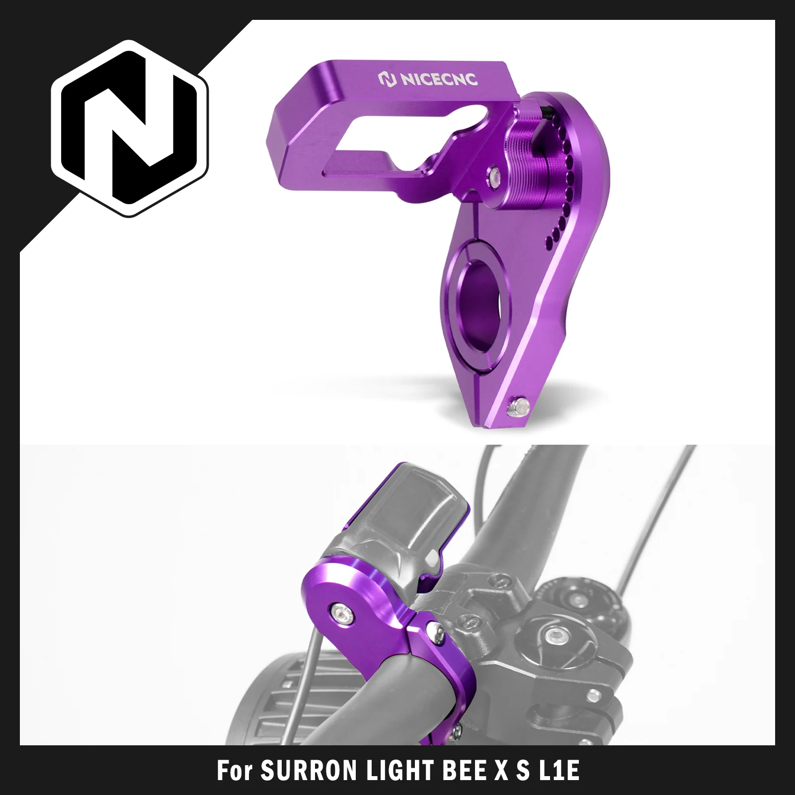 

NICECNC For Surron Light Bee X S L1E Adjustable Digital Display Relocation Bracket For Segway X160 X260 Electric Dirt Bike