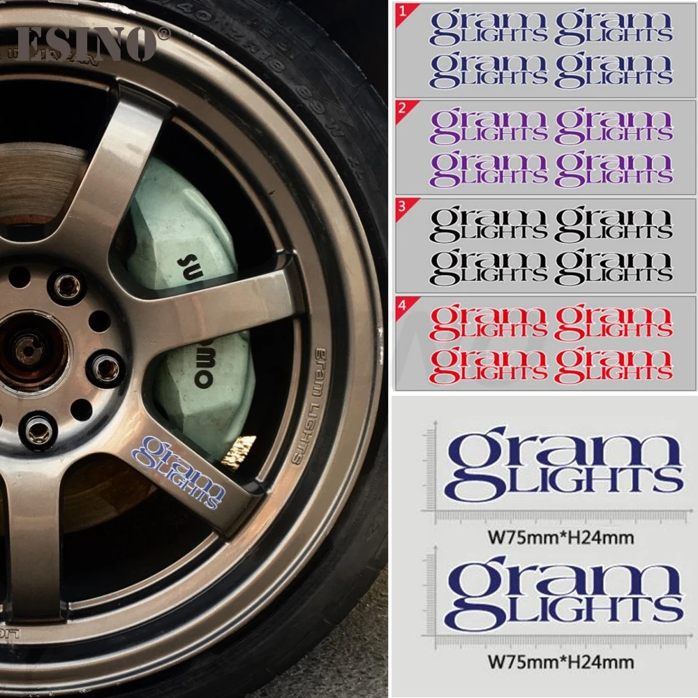 Pegatina decorativa para llanta de rueda de coche, calcomanía para rayos de gramo, luces, 57C, 57CR, 57DR, 57XR, 57x Treme, 4 unidades