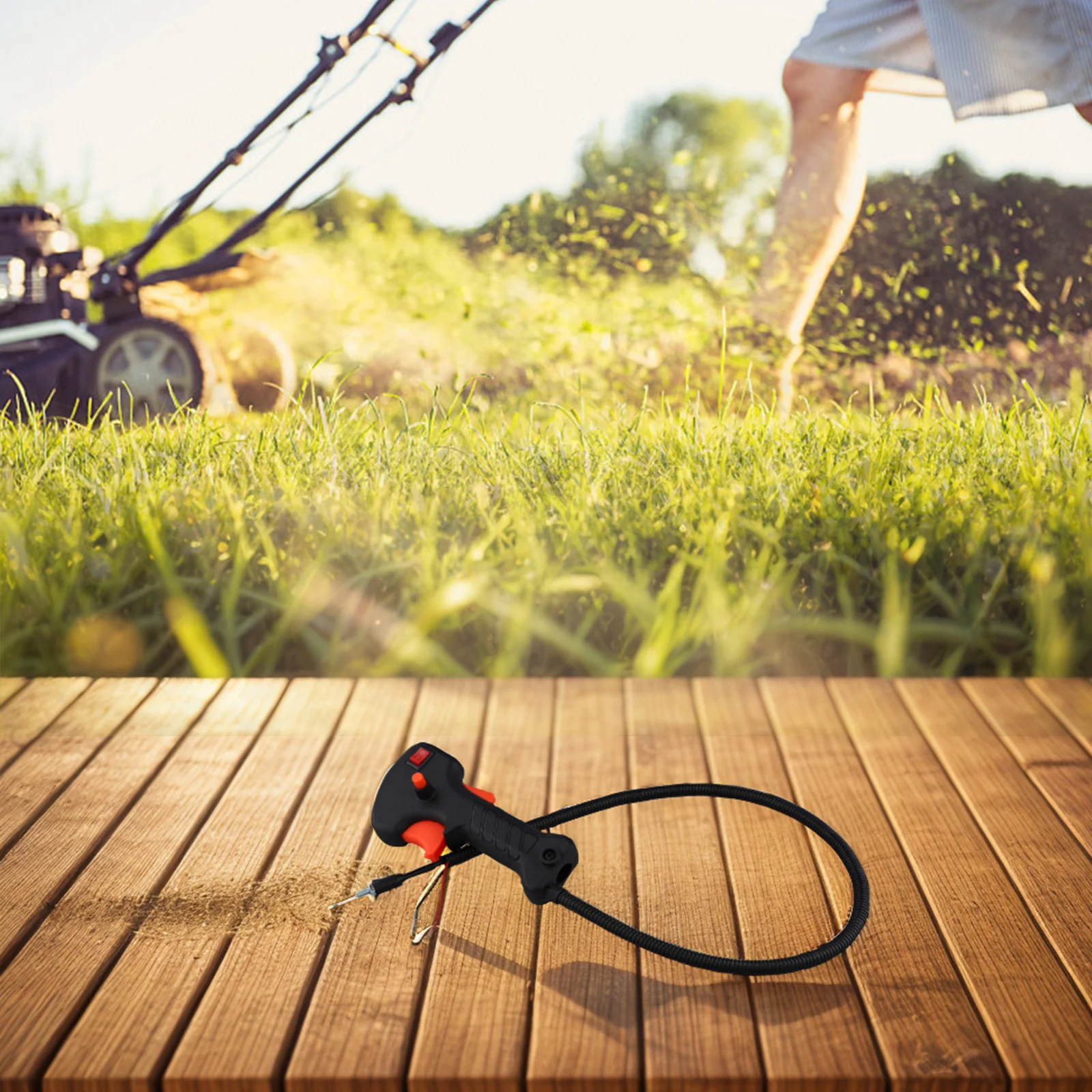 Gasgriff geeignet für Timbertech MS-2TL-52 Freischneider Trimmer Gasgriff Ersatz Garten Rasentrimmer Zubehör