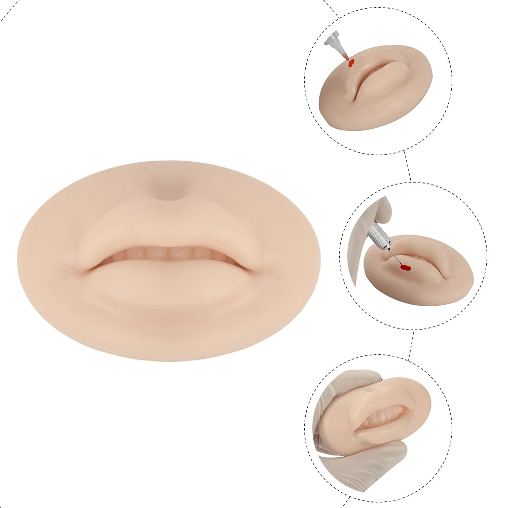 

Silicone Practice Lip 3D Double-Sided Fake Skin For Tattooing Accessory Elastic Professional Lip Portable Tattoos Training Tool