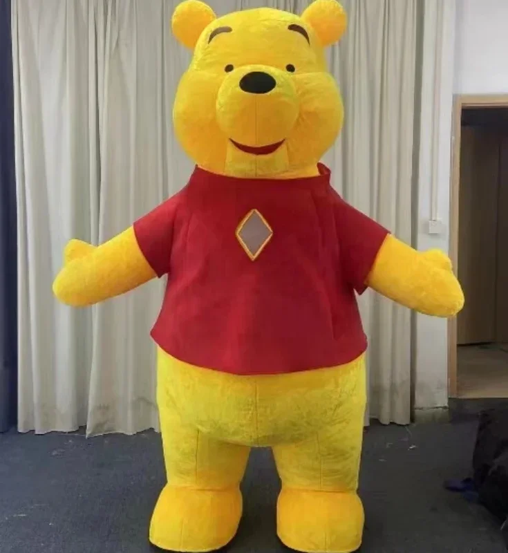 

2M-2.6M Huge Winnie Bear Blue Sullivan Lina Bell Mascot Adult Walking Inflatable Performance Costume Advertising ceremony shows