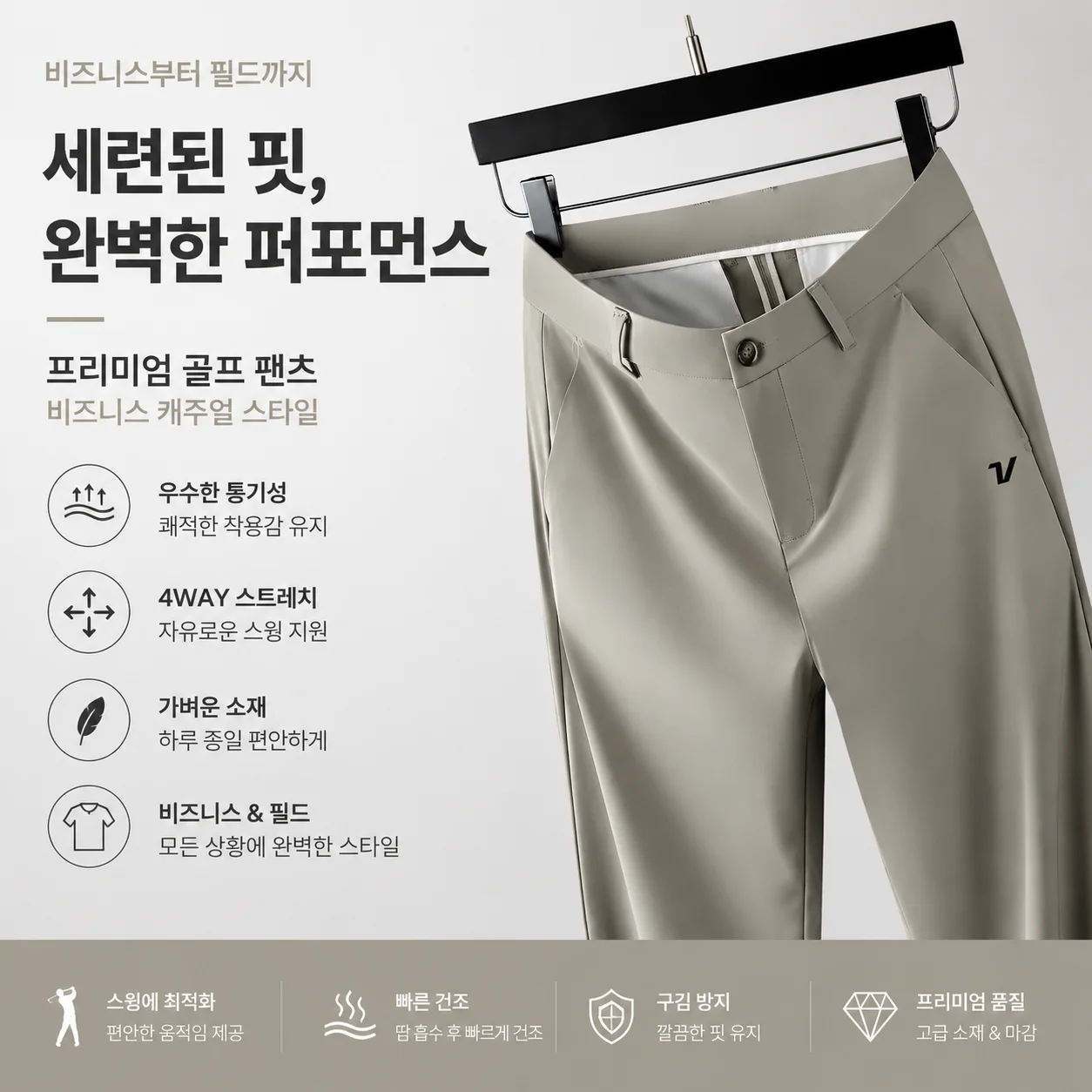 Luxury Brand Golf Trousers Summer Silk Men's Golf Pants Business Office Casual Suit Pants Man Shorts Golf Clothing