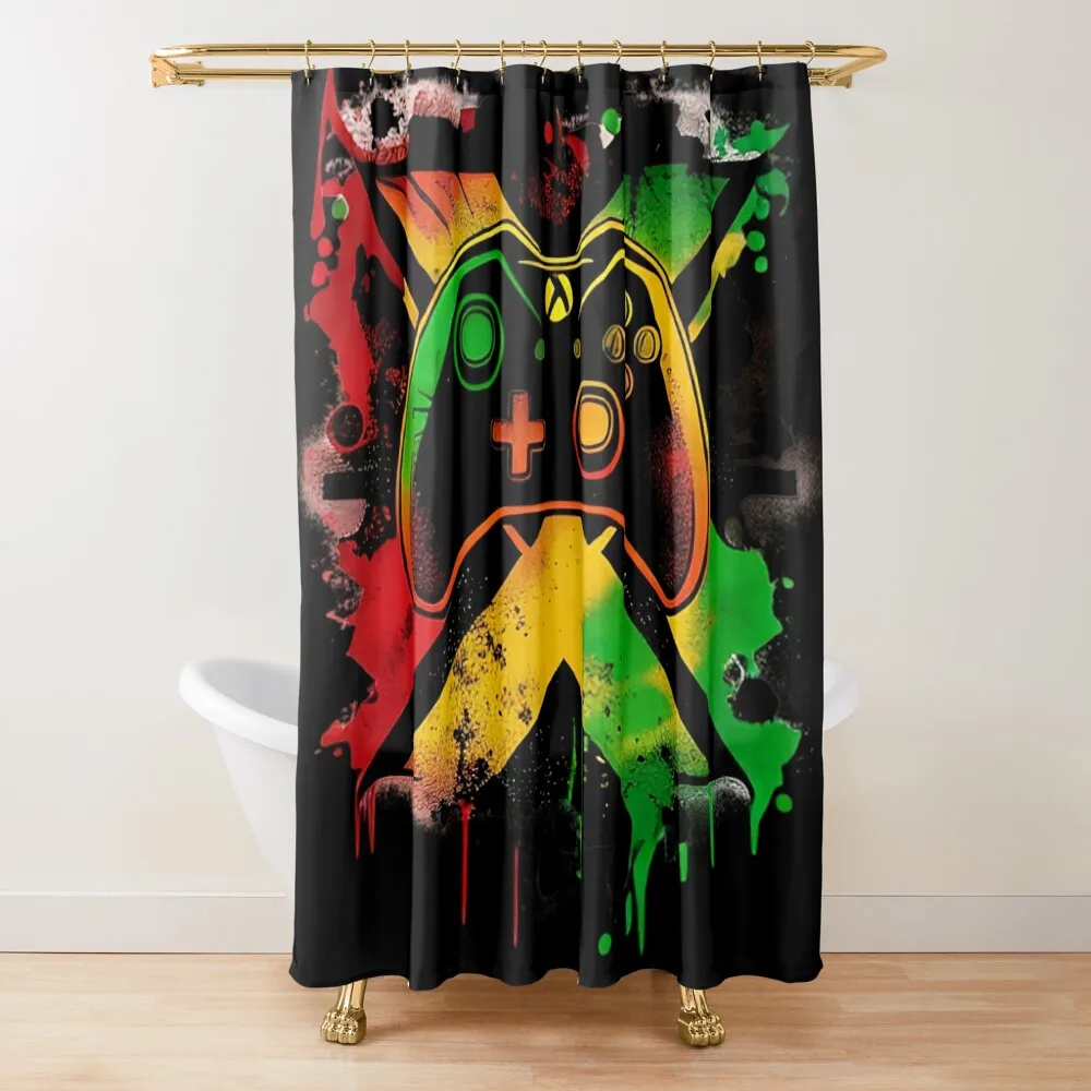 

Xbox Black Gamers Character Logo X Shower Curtain Bathroom Accessories Bathroom Accessory Waterproof Bath And Anti-Mold Curtain