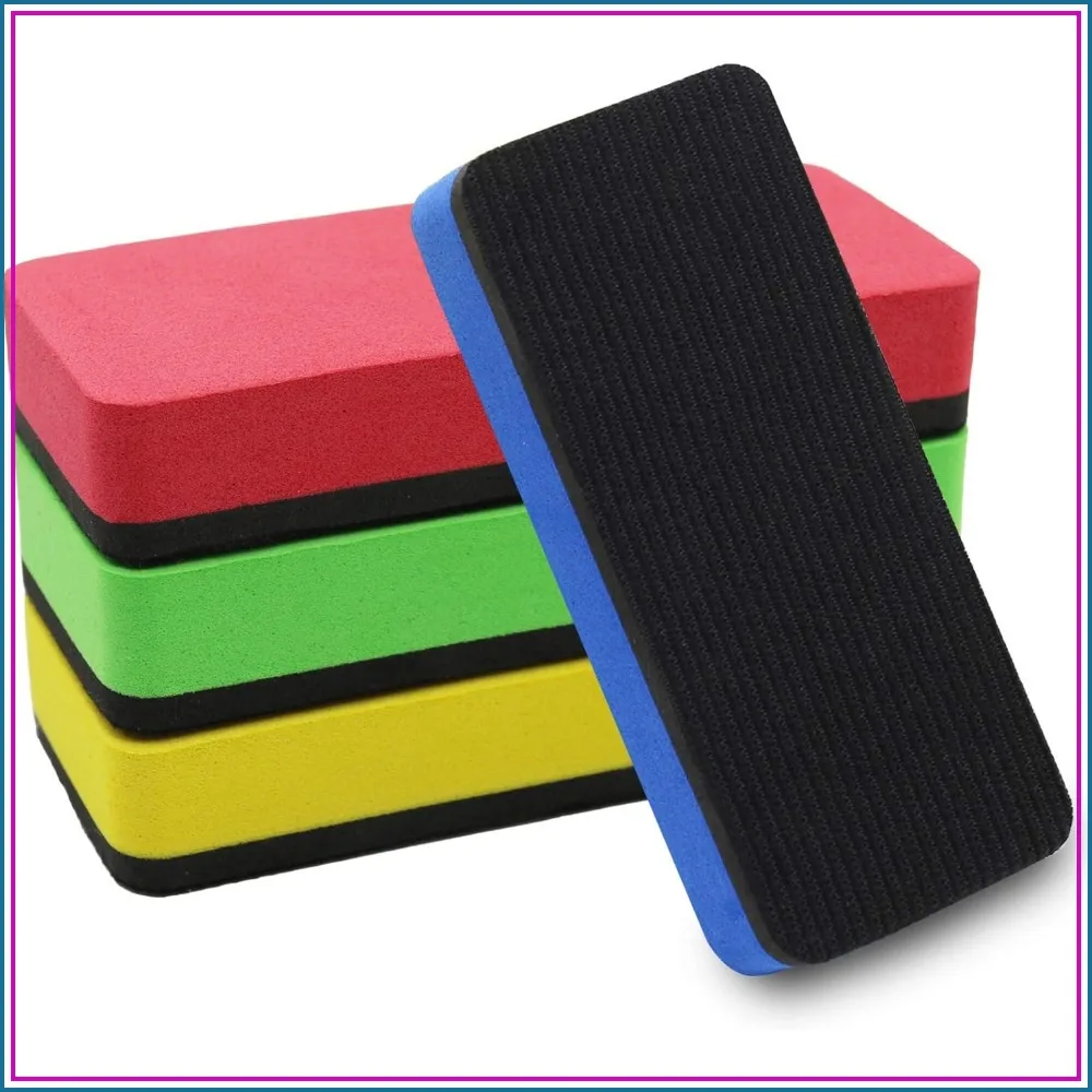Magnetic Dry Erase Erasers, 4 Pack, White Board Erasers for Classroom, Office, Home