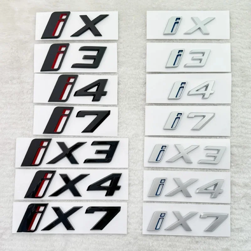 Naklejki z literami i logo na tylny bagażnik samochodu, emblematy ABS, naklejki dekoracyjne do BMW IX3 G08, zamiennik napisów na bagażniku, akcesoria dekoracyjne.
