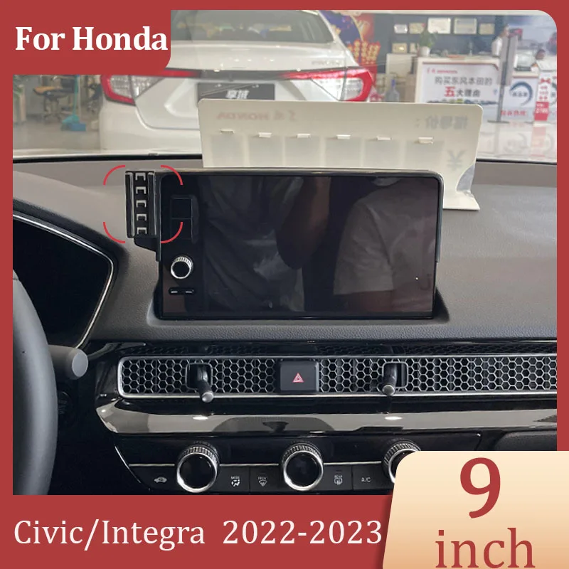 

For Honda Civic Integra 2022-2023 Car Phone Bracket DIY Screen Wireless Charger Central Control Screen 9 Inch Fixed Bracket Base