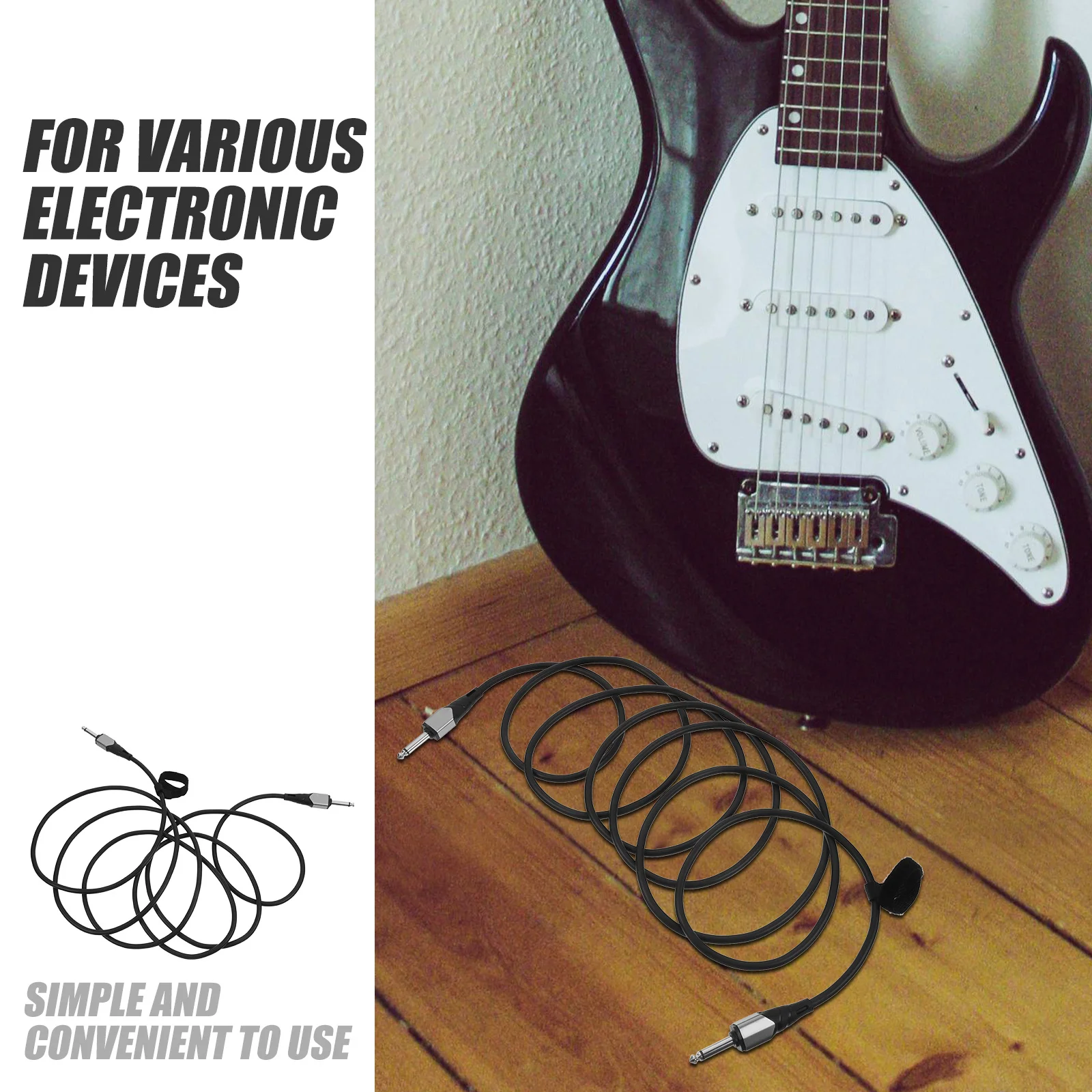 3M ذكر إلى ذكر 6.35 مللي متر كابل الغيتار الموصلات المضادة للتدخل التدريع كابل الصوت لاستوديو باس الصوتية الكهربائية