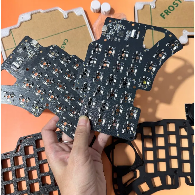 New Dilemma Split Keyboard Soldering PCB Custom DIY Wired RGB Single-mode Support VIA Mechanical Keyboard Accessories - Image 3