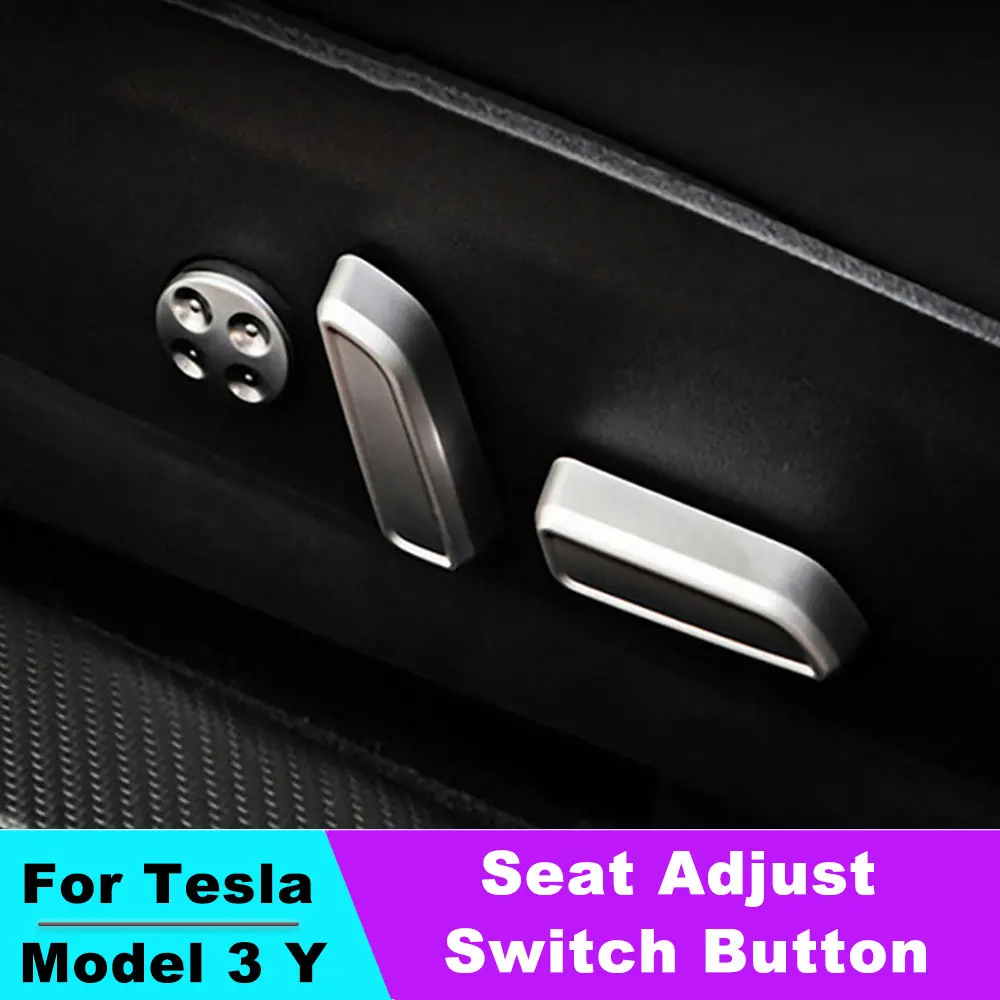 

Seat Adjust Switch Button Trim For Tesla Model 3 Model Y Car Seat Adjustment Button Cover Protector Sticker