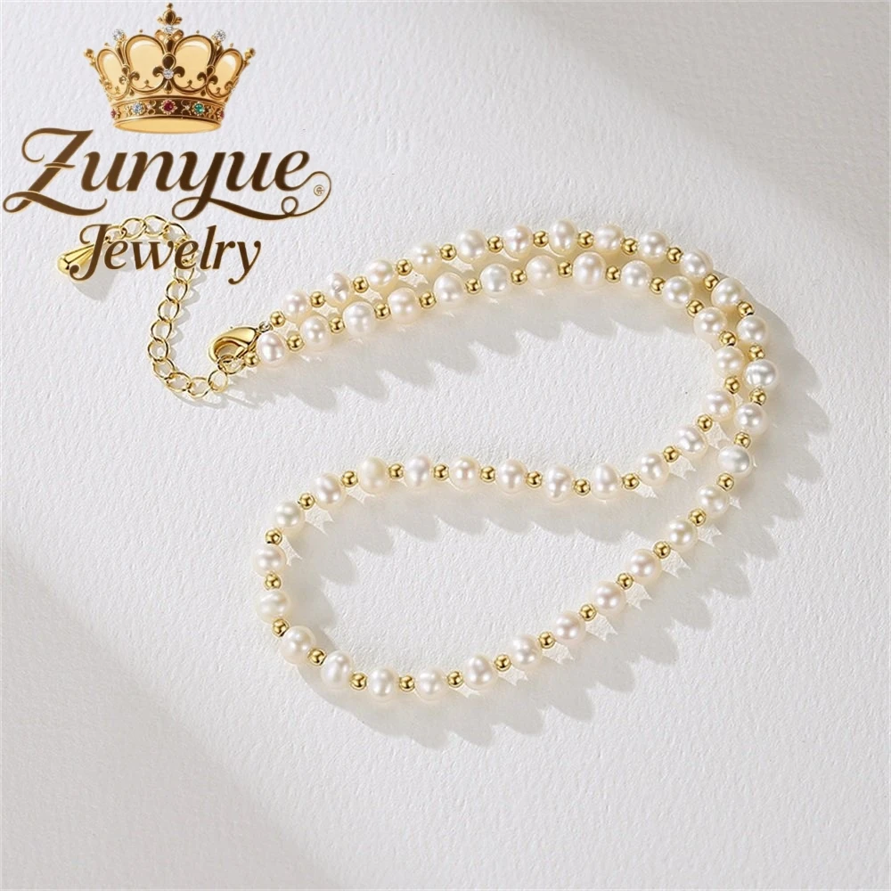 

Natural Freshwater Pearl Necklace Collarbone Chain, Versatile Design, High-End And Light Luxury Bracelet And Neck Chain Charms
