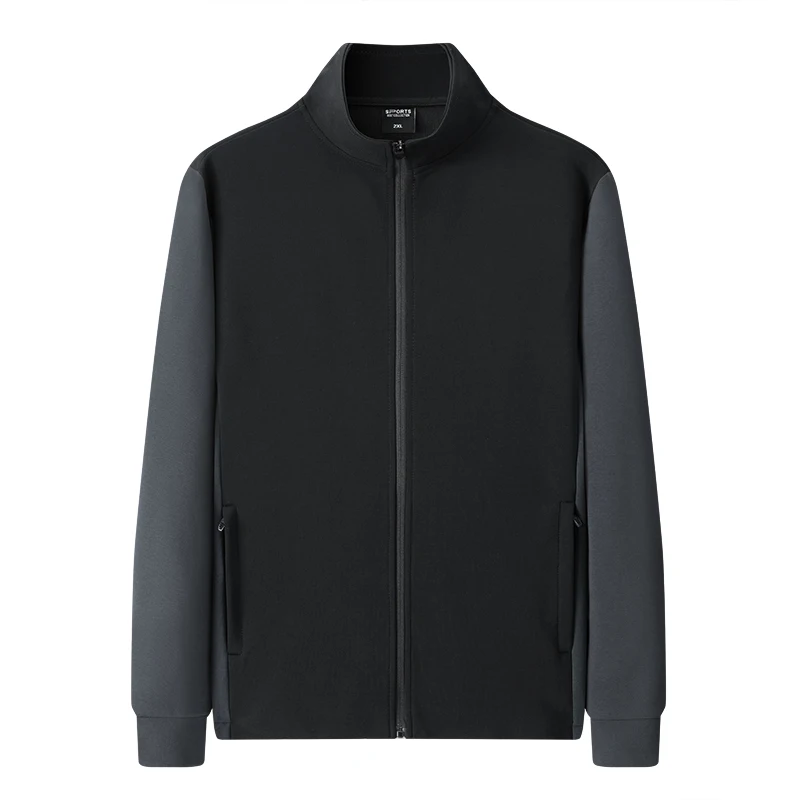 

High Quality Men's Zipper Cardigan Sweatshirts Men Stand Up Collar Jacket Spring and Autumn Soft Knitted Jacket New Sweatshirts