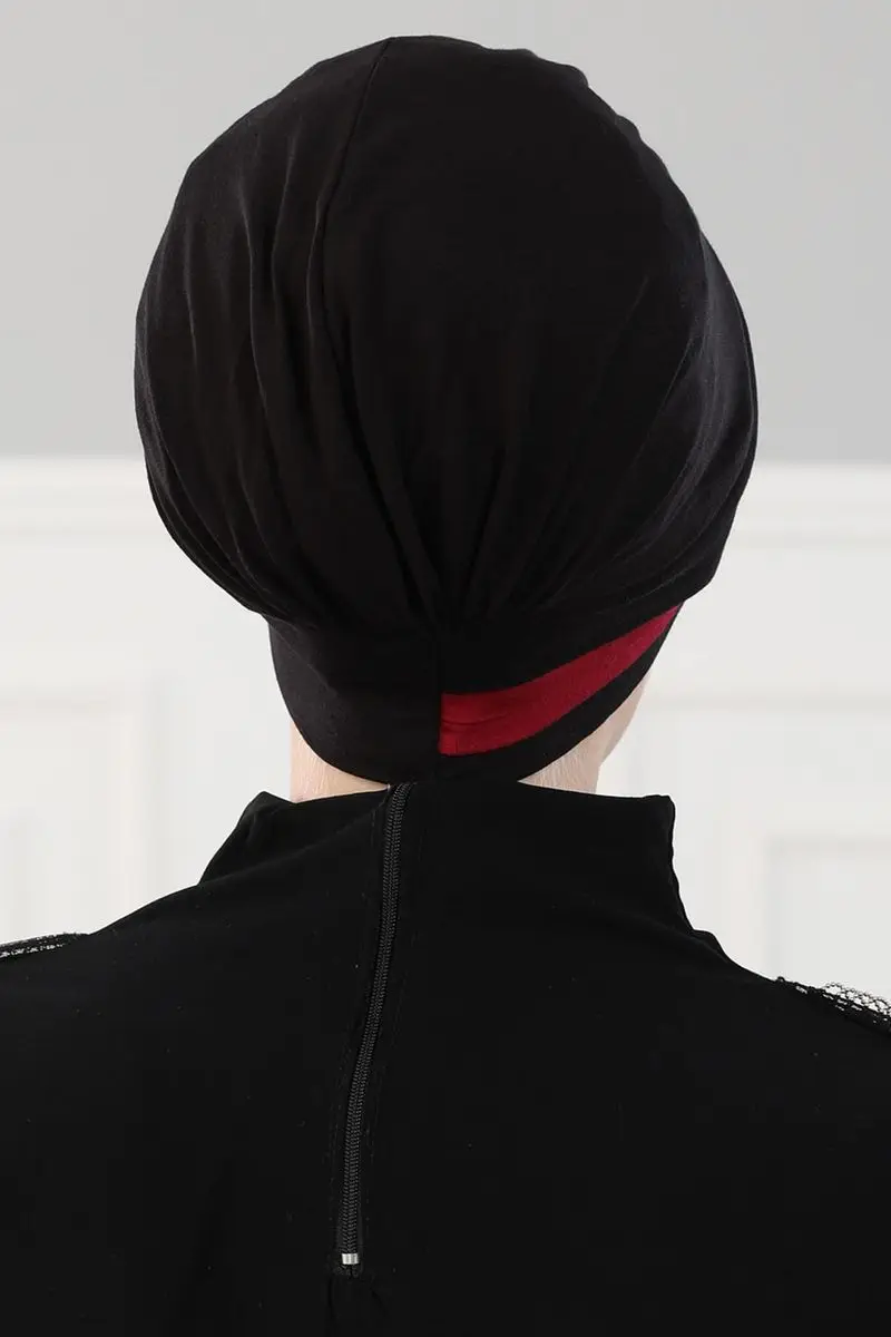 Zweifarbig gekämmter Knochen schwarz