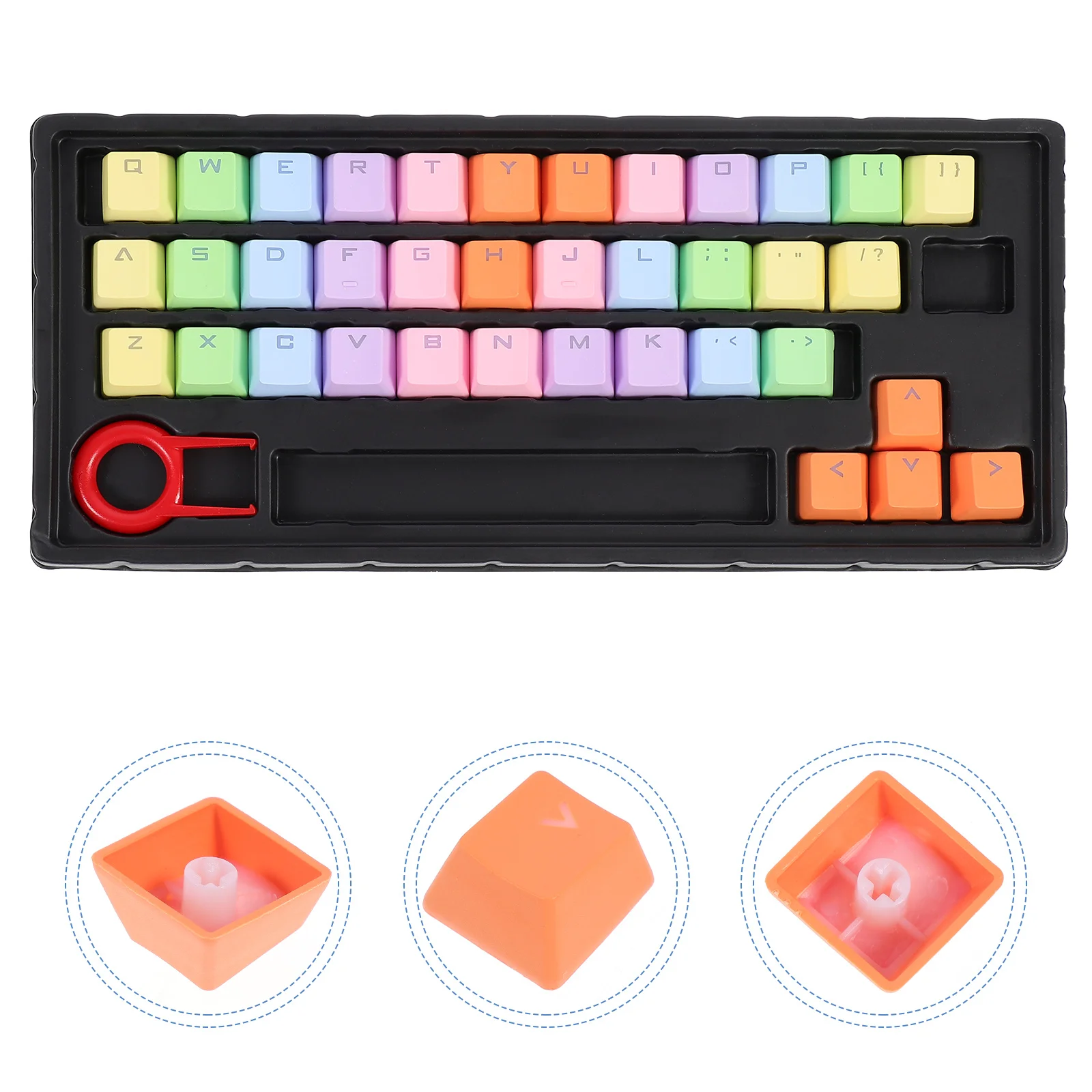 

1Set Pbt Mechanical Keyboard Keycaps Kit Durable Colorful Replacement Computer Keycaps Premium Accessories Keyboard Supply