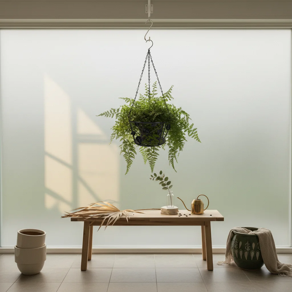 Hanging Planter Openwork Base Chain Hanging Planter Metal Plant Hanger Shielded Rim Leaf Accent Plant Holder Easy to Install