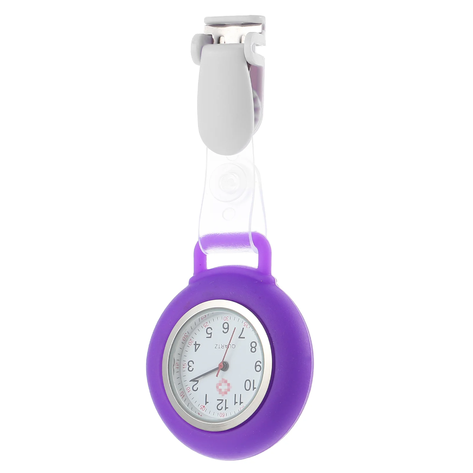 

Portable Nurse Clip Breast Watch White Lightweight Medical Pocket Watches Student Convenient Nurse Clock Accessories
