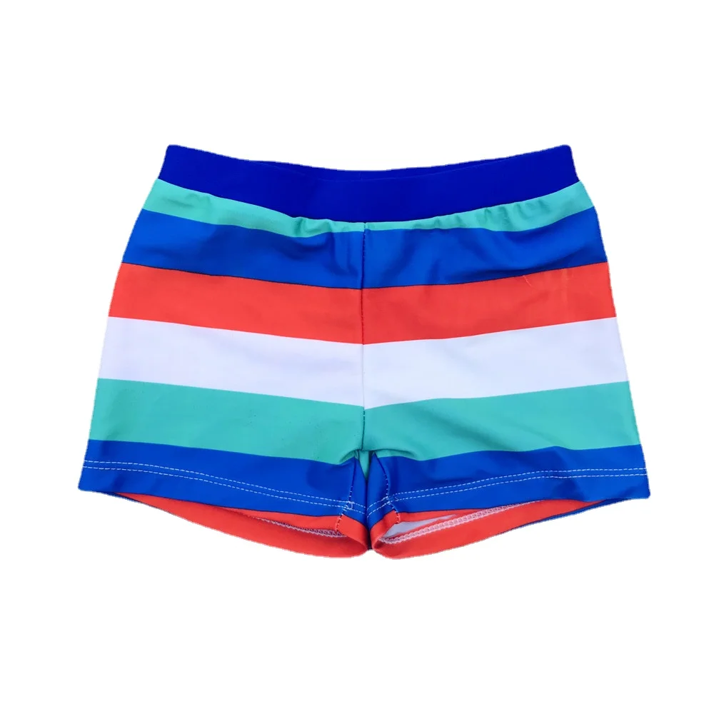 New Summer Boy Trunks For Swimming Colorful Striped Bathing Suit Children Swim Shorts Baby Boys Beach Swimwear Kids Clothing