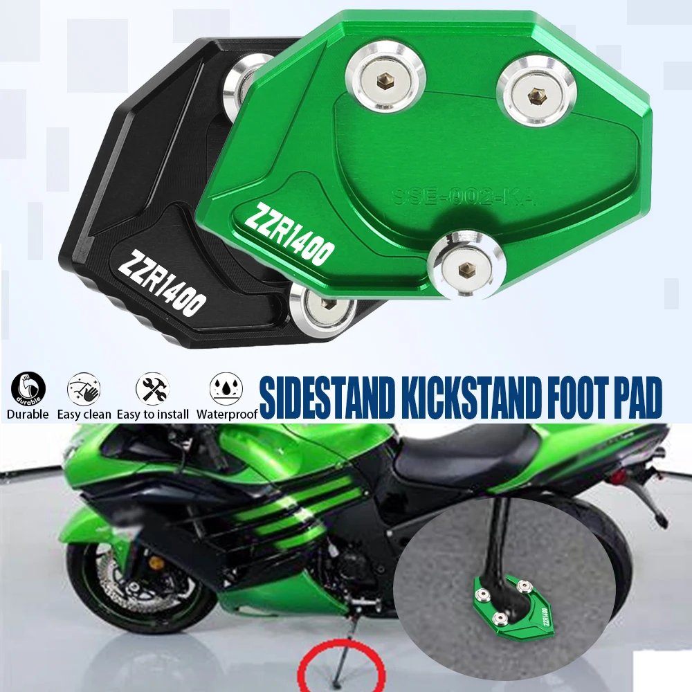 For KAWASAKI ZZR1400 ZZR 1400 2012-2023 2022 2019 2018 2017 2016 2015 2014 2013 Motorcycle Side Stand Enlarge Kickstand Foot Pad