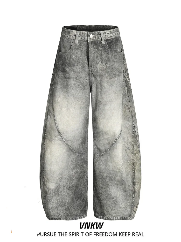 

Американские широкие джинсы-кюлоты унисекс в стиле High Street, модные, брендовые, повседневные, для работы, молодежные, стильные